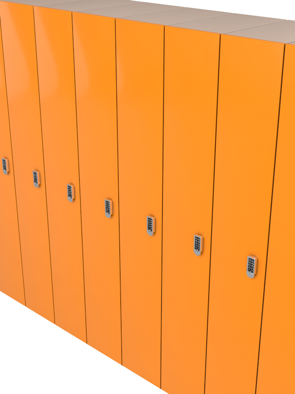 Шкаф для раздевалки однодверный ЛДСП 200х50х30 см ГТ-714