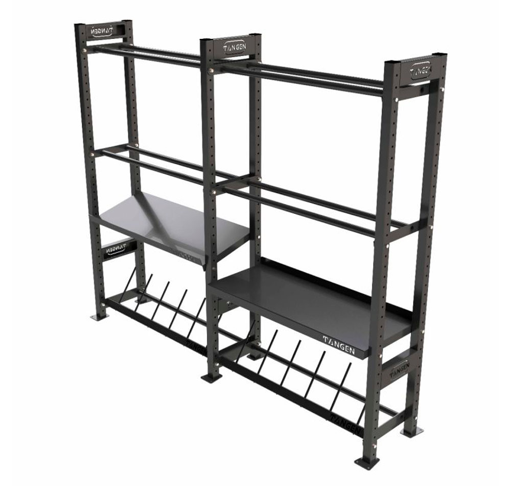 Стеллаж модульный для хранения  гантелей,  мячей, дисков и гирь 2400×480×1960 мм ЗС-233