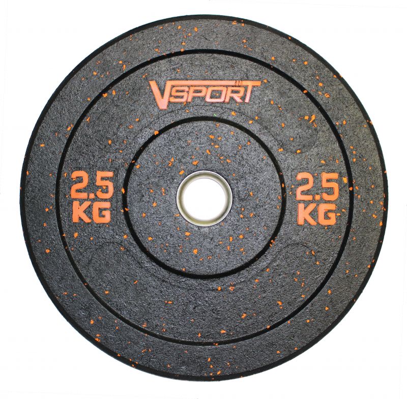 Диск 2,5 кг для кроссфита бамперный черный FTX-1037-2.5