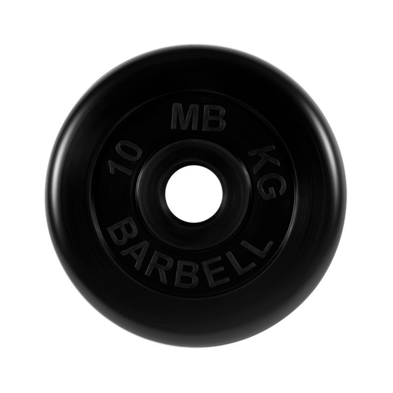 Диск обрезиненный "Стандарт" 10 кг 51 мм черный MB Barbell MB-PltB51-10