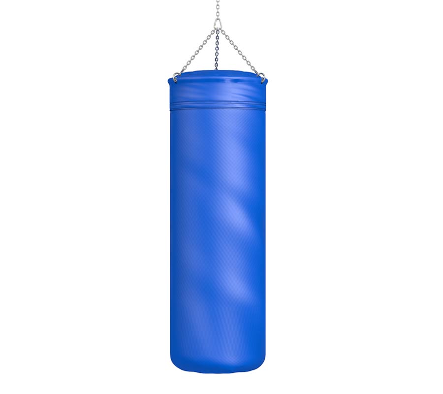 Боксерский мешок из тента, размер 350х1300 мм, вес 45-55 кг