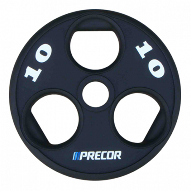 Олимпийский диск в уретане PRECOR 10 кг, черный, лазерная гравировка