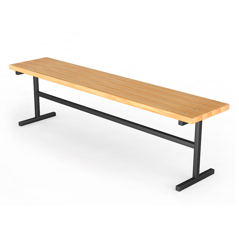 Уличная скамейка без спинки Тавр, длина 3000 мм ГТ-507