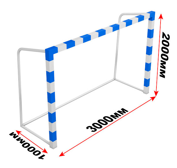Ворота минифутбольные/гандбольные из профиля 60х60 мм для зала