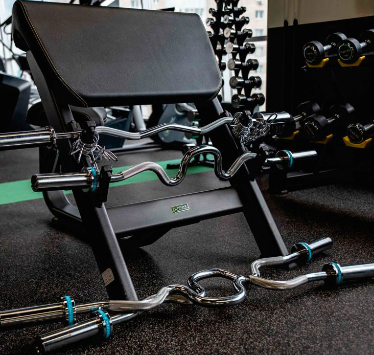 Гриф ломаный W-образный 125 см, 50 мм, до 150 кг (10 кг) ЗС-854