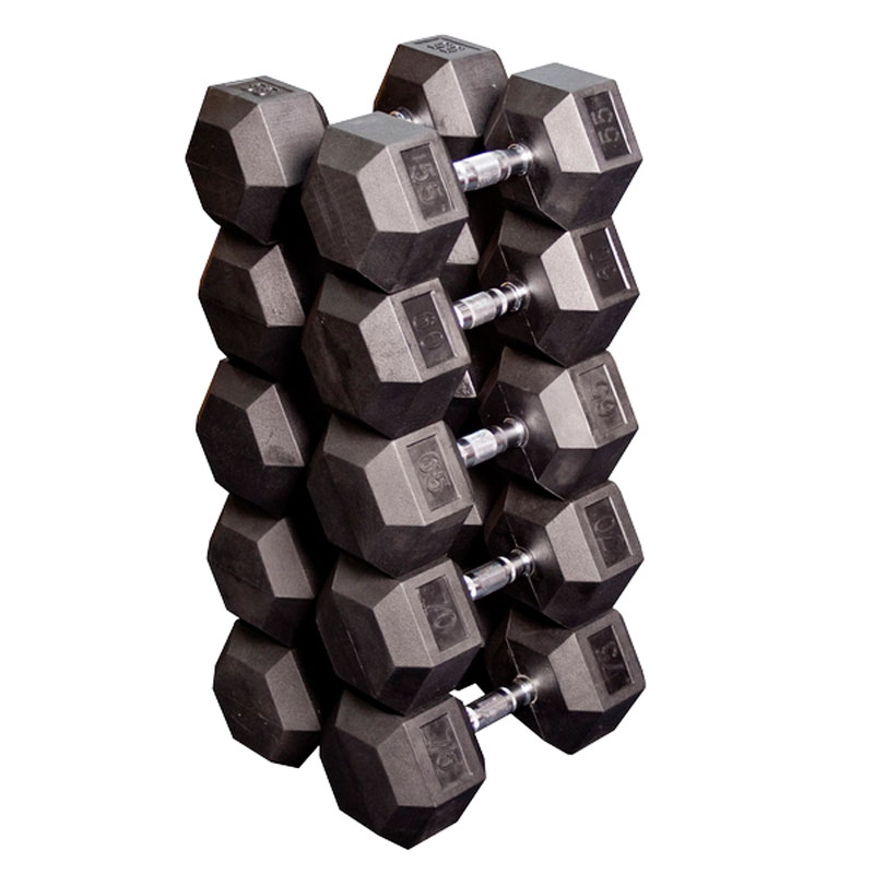Набор гексагональных гантелей: 5 пар от 24,75 кг до 33,75 кг (шаг 2,25 кг) Body-Solid
