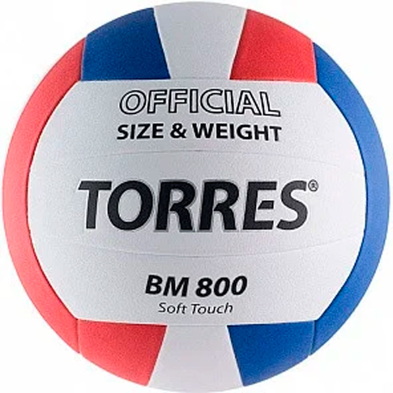 Мяч волейбольный  TORRES BM800, синтетическая кожа (полиуретан)