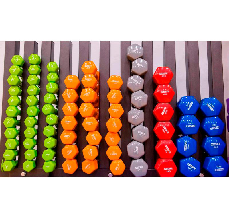 Гантель в виниловой оболочке 2 кг, форма шестигранник, оранжевый ЗС-866