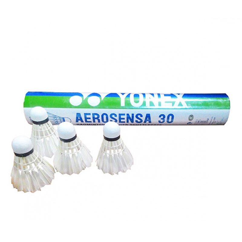Воланы YONEX Aerosensa30, уп.12шт, пробка, перо