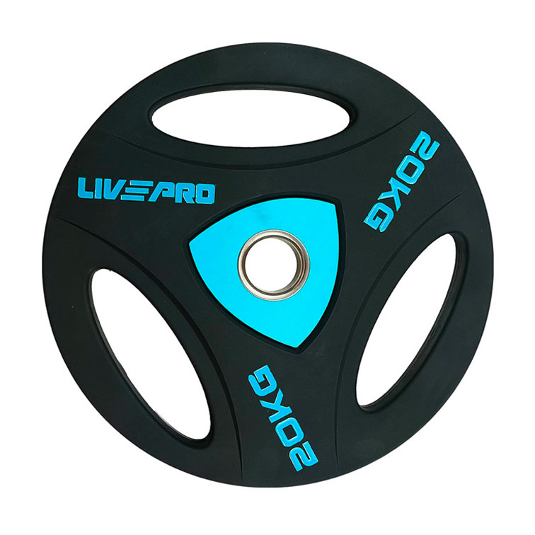 Олимпийский диск в уретане LIVEPRO Urethane Training 20 кг, черный/синий
