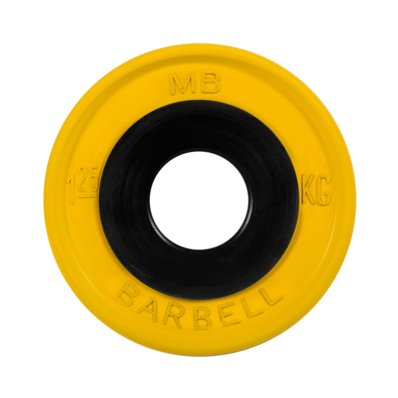 Диск обрезиненный "Евро-классик" 1,25 кг 51 мм желтый МВ Барбел MB-PltCE-1,25