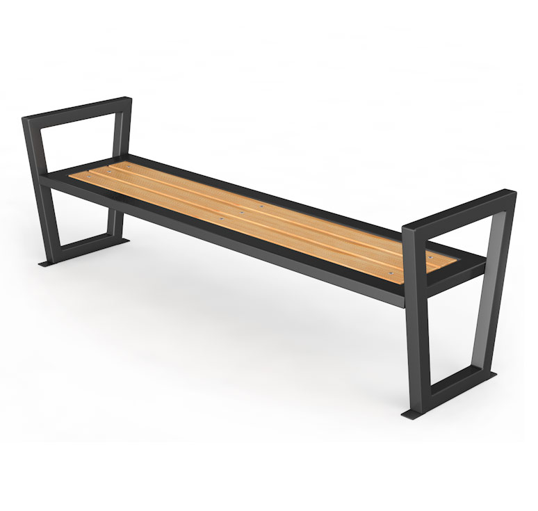Уличная скамейка без спинки "Трапеция", 1500 мм ГТ-512