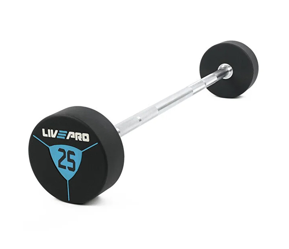 Штанга в уретане LIVEPRO Urethane Barbell 25 кг, черный/синий