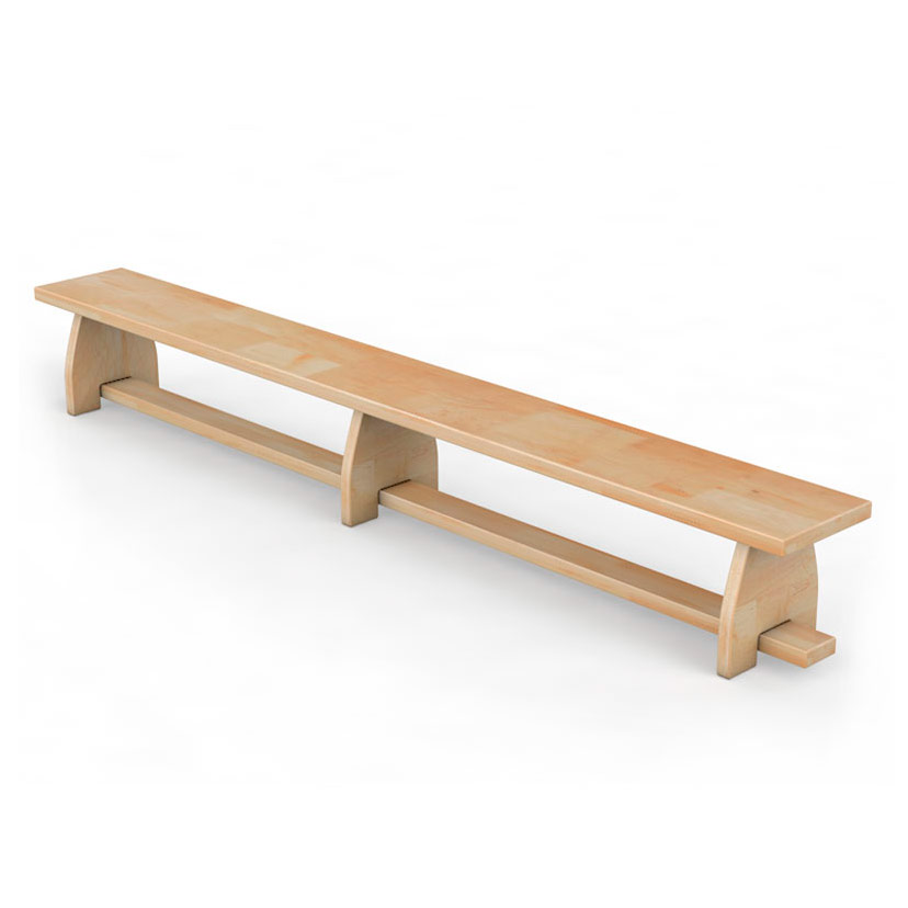 Скамейка гимнастическая с деревянными ножками, длина 2500 мм ГТ-54