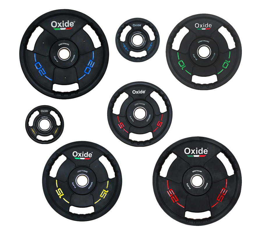 Черный полиуретановый олимпийский диск Oxide Fitness OWP02 25 кг