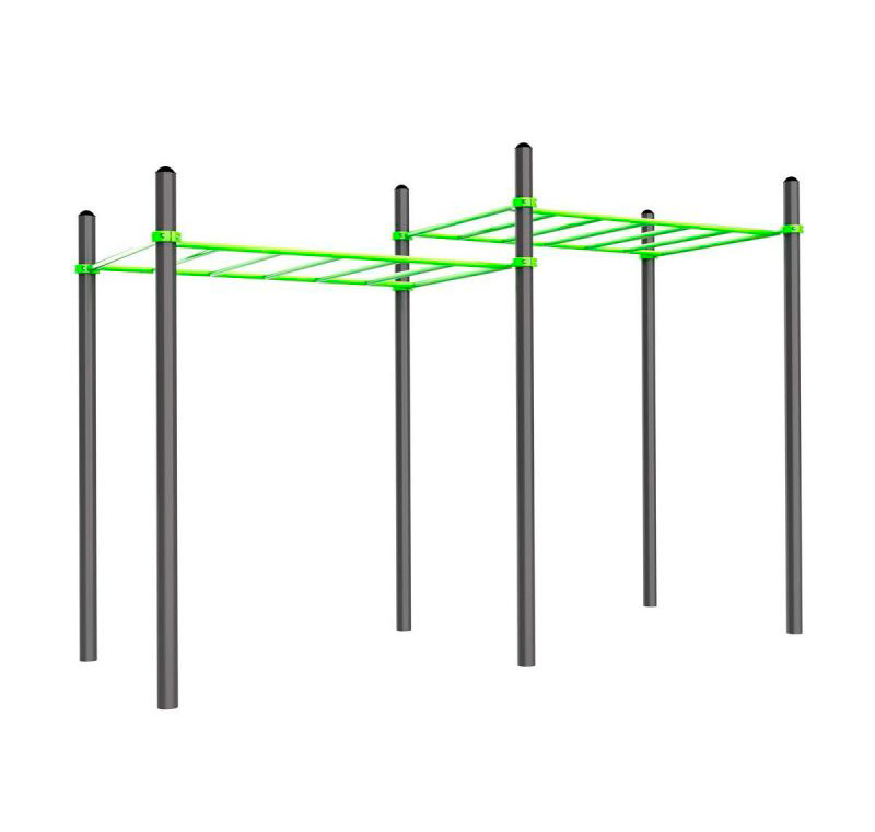 Уличный воркаут комплекс Рукоход классический двухуровневый ЗС-473