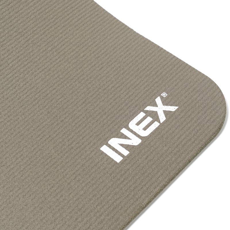Гимнастический коврик INEX 180 х 60 х 1 см, серый, термопленка и листовка