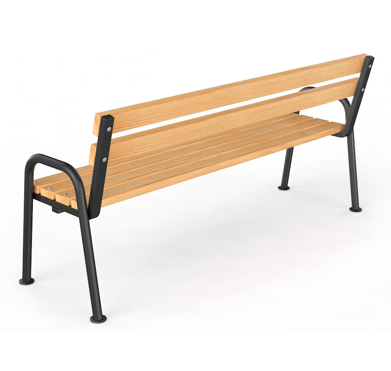 Уличная скамейка со спинкой "Стандарт", длина 1500 мм ГТ-513