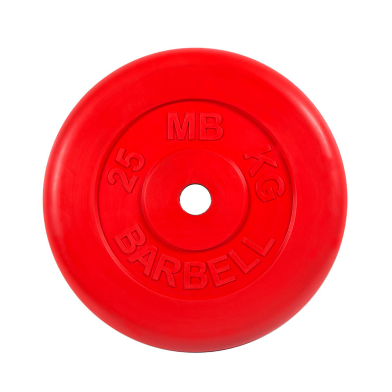 Диск обрезиненный "Стандарт" 25 кг 31 мм красный MB Barbell МВ-PltC31-25