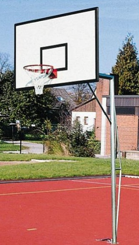 Стойка баскетбольная алюминиевая  стационарная, вынос щита 2000 мм Glav