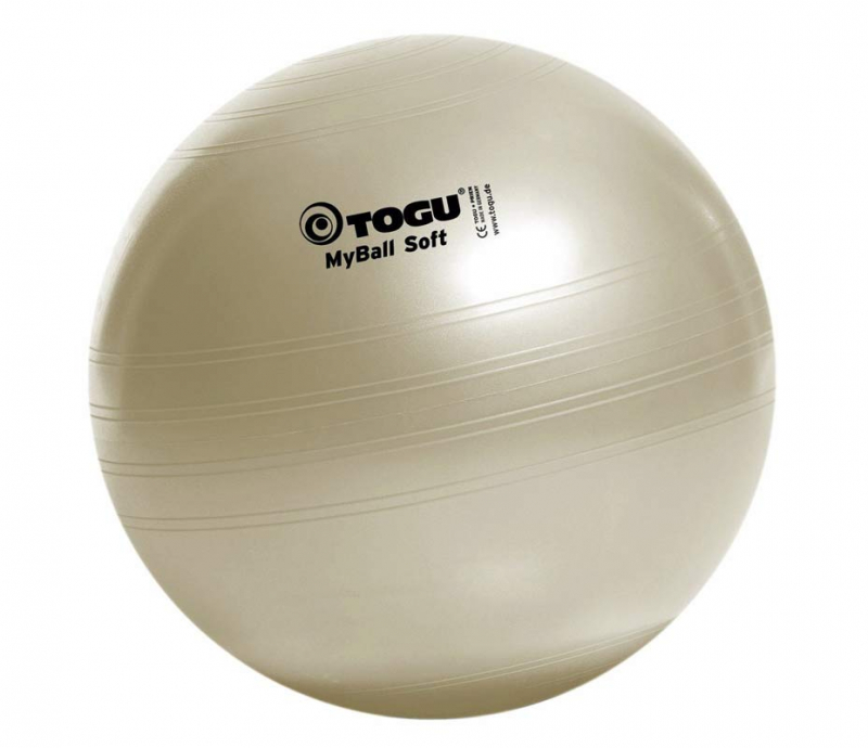 Гимнастический мяч TOGU My Ball Soft см белый перламутровый