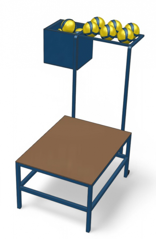 Тумба для подачи мячей в волейболе с корзиной ВП12