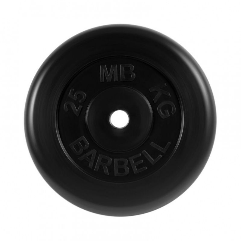 Диск обрезиненный "Стандарт" 25 кг 31 мм черный MB Barbell MB-PltB31-25