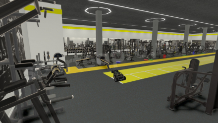 Расстановка тренажерного зала на 1400 кв.м.