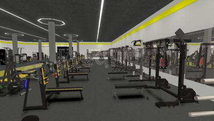 Расстановка тренажерного зала на 1400 кв.м.