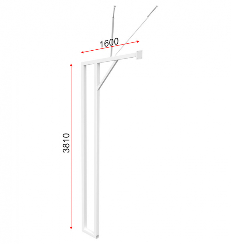 Стойка баскетбольная двухопорная, вынос 1200 мм ГТ-461