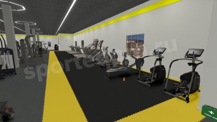 Расстановка тренажерного зала на 1400 кв.м.