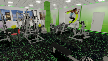 Расстановка зала тренажерного на 320 кв.м.