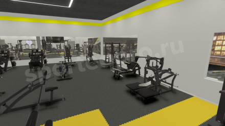 Расстановка тренажерного зала на 1400 кв.м.