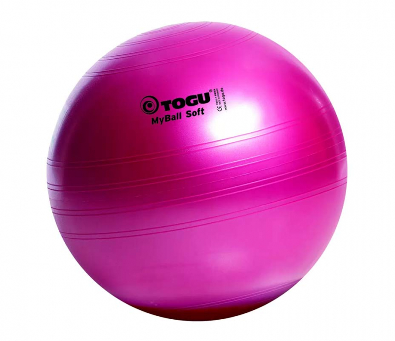 Гимнастический мяч TOGU My Ball Soft 65 см красный перламутровый