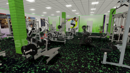 Расстановка зала тренажерного на 320 кв.м.