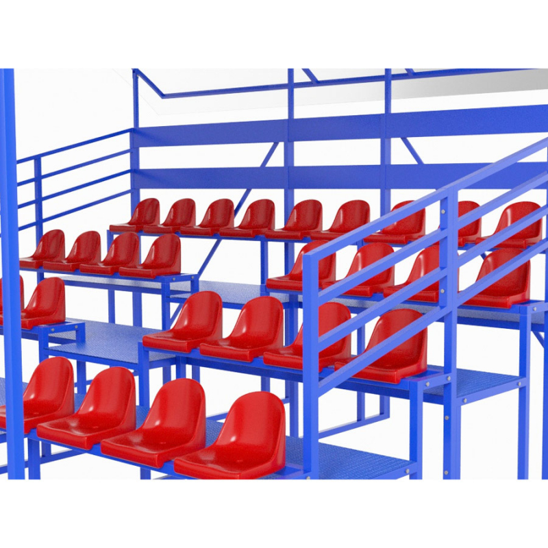 Трибуна с навесом, с ограждением, 5-ти рядная ГТ-691