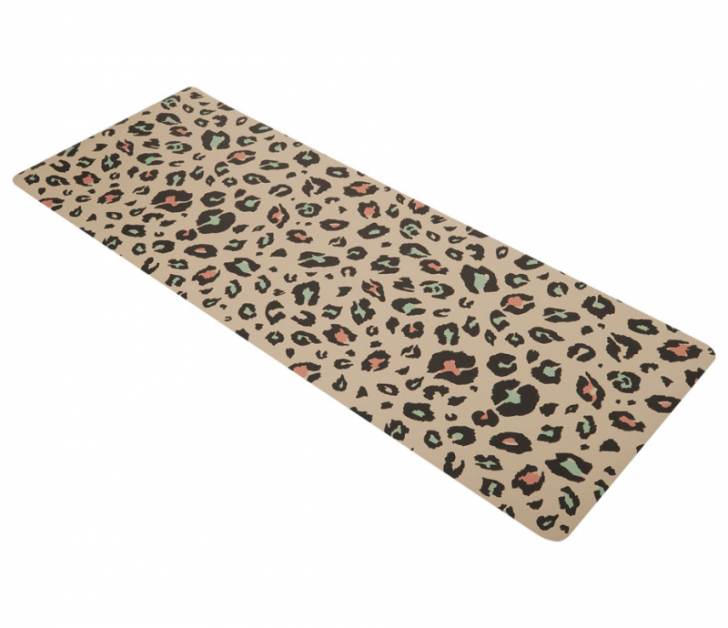 Коврик для йоги INEX Yoga PU Mat полиуретан с принтом 185 x 68 x 0,4 см, леопард