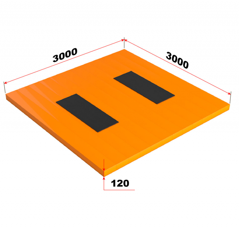 Помост тяжелоатлетический 3х3х0,12м ГТ-600