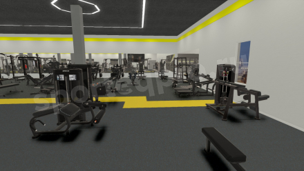 Расстановка тренажерного зала на 1400 кв.м.