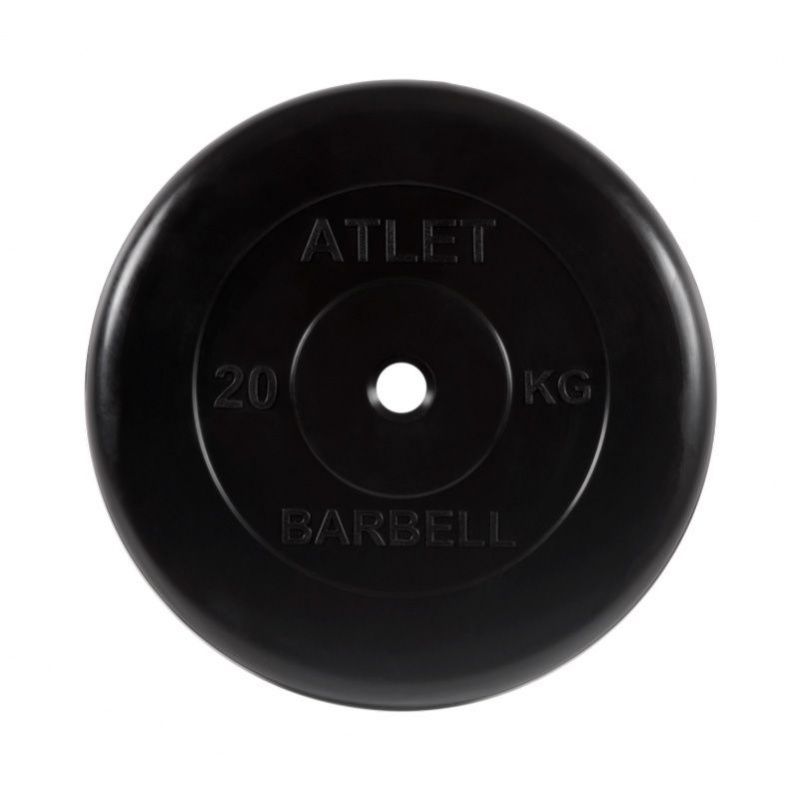Диск для штанги обрезиненный Atlet, 20 кг 26 мм MB Barbell MB-AtletB26-20
