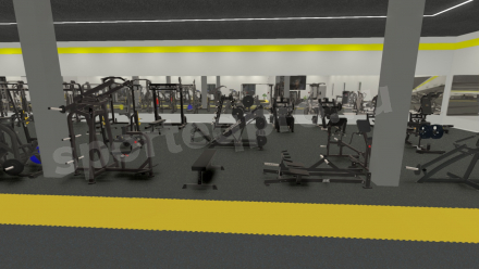 Расстановка тренажерного зала на 1400 кв.м.