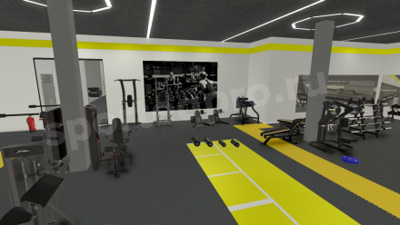 Расстановка тренажерного зала на 1400 кв.м.