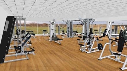 3D-расстановка фитнес-клуба на 250 кв.м.