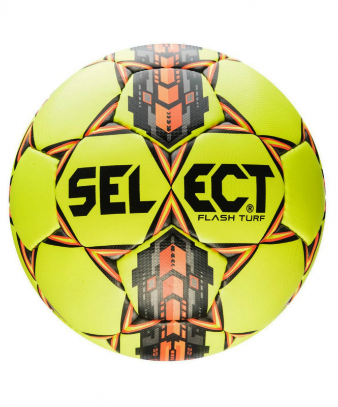 Мяч футбольный Flash Turf IMS 810708, №5, желтый/красный/серый