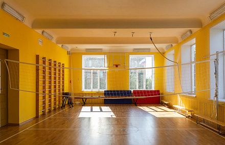 Футбольное, баскетбольное и гимнастическое оборудование для школьных спортзалов и площадок в СОШ №2