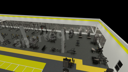 Расстановка тренажерного зала на 1400 кв.м.