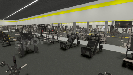 Расстановка тренажерного зала на 1400 кв.м.