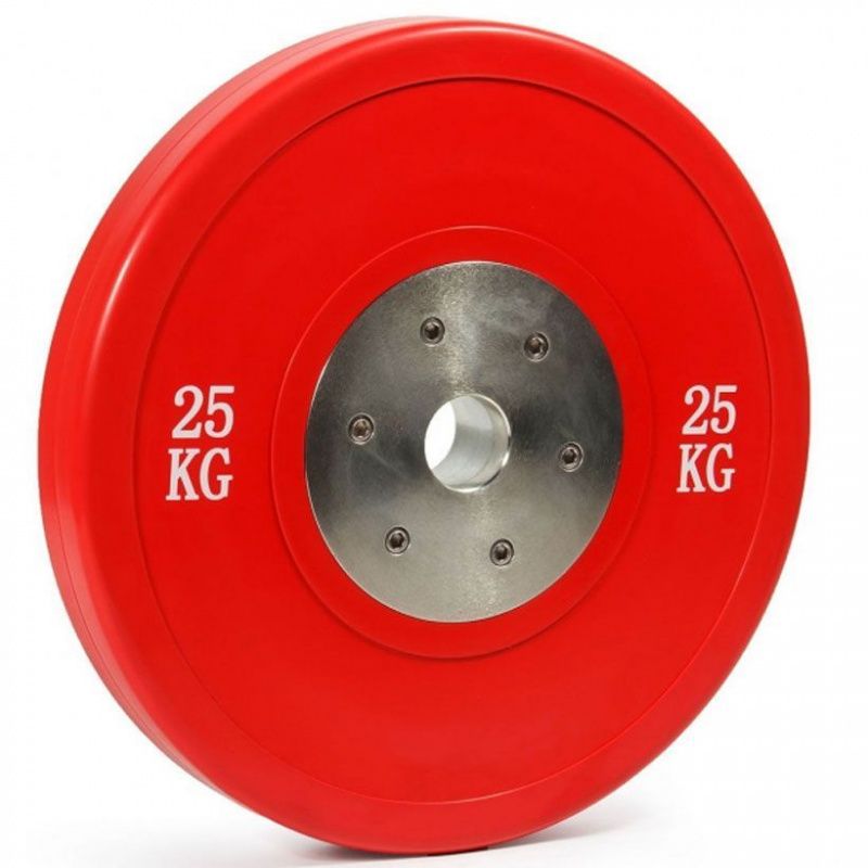 Диск для пауэрлифтинга соревновательный 25 кг (красный), STECTER