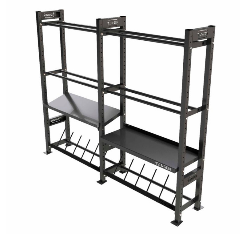 Стеллаж модульный для хранения  гантелей,  мячей, дисков и гирь 2400×480×1960 мм ЗС-233