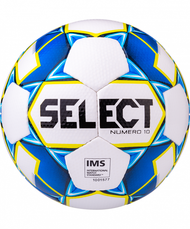 Мяч футбольный Numero10 IMS №5, белый/синий/желтый